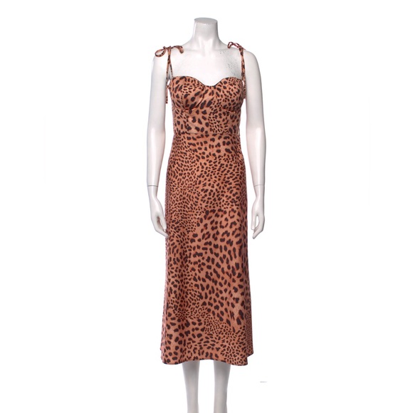 MISHA COLLECTION Dresses & Skirts - Leopard Print Midi Dress
